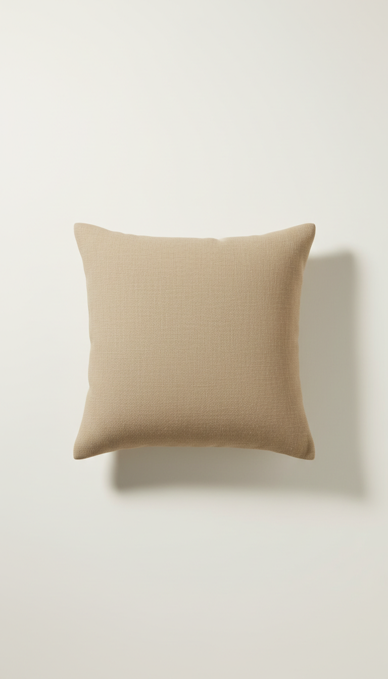 Coussin Beige Tissé — 45x45cm