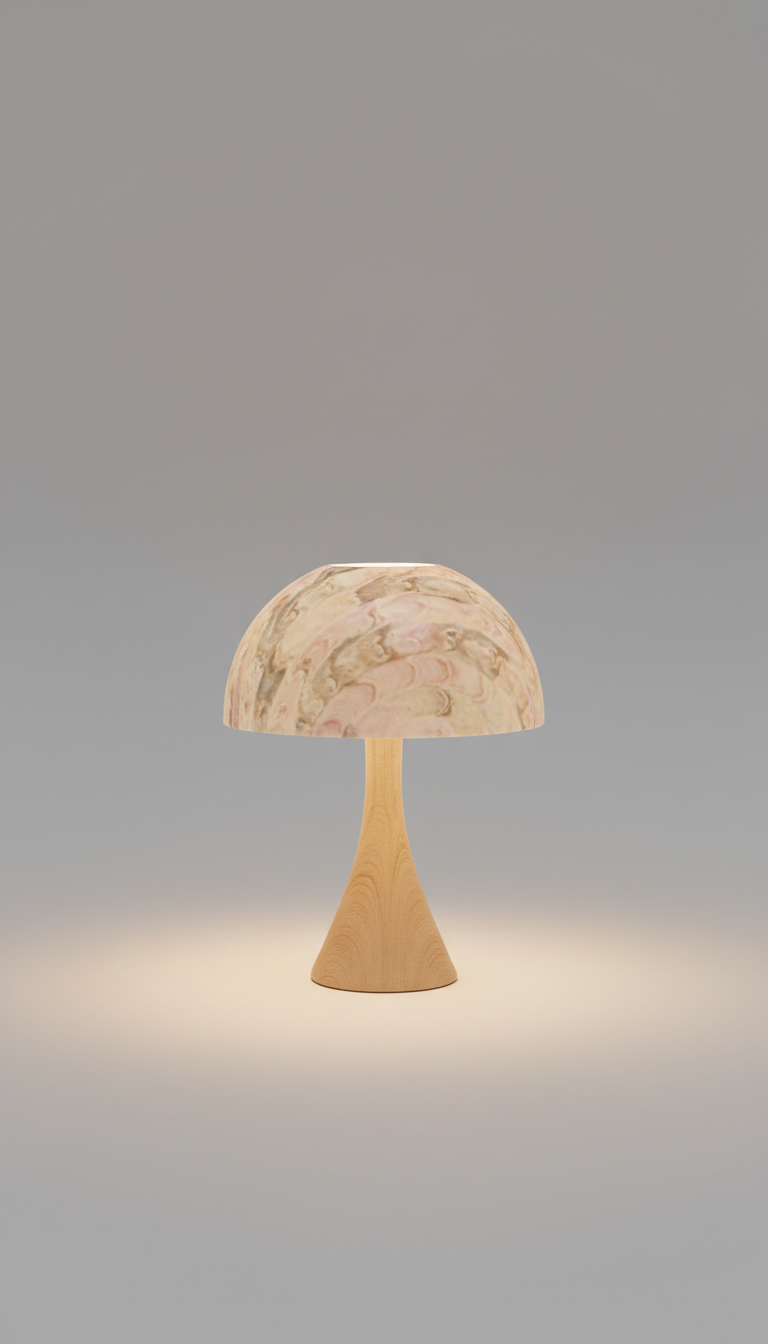 Lampe de Table Champignon Marbre